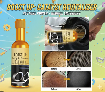 🏆LAST DAY SALE BUY 3 GET 3 FREE!!🔥 - Boost up catalytic converter cleaner