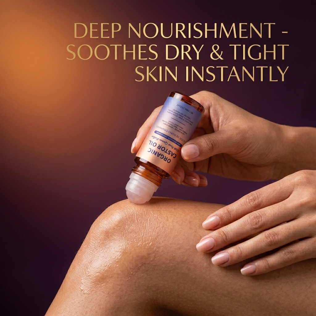 SlimXify® Organic Castor Oil Roll-On Pure organic nourishment for a softer, glowing complexion.