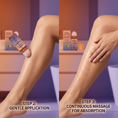 SlimXify® Organic Castor Oil Roll-On Pure organic nourishment for a softer, glowing complexion.