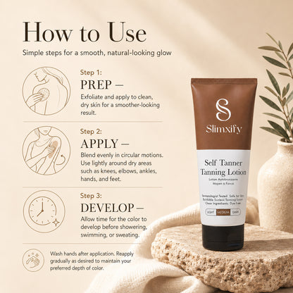 🔥Slimxify® Self Tanner Body Lotion 🌞 Best Gradual Natural Bronzed Sunless Hydrating Streak Free Tanning Glow