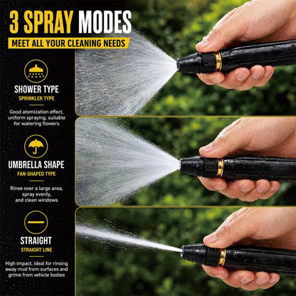 Heavy Duty Hose Nozzle with Adjustable Spray Patterns for Car Washing and Garden Watering