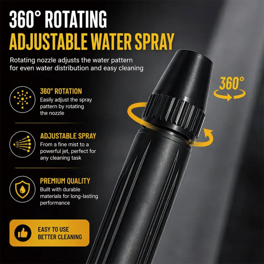Heavy Duty Hose Nozzle with Adjustable Spray Patterns for Car Washing and Garden Watering