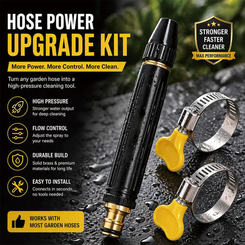 Heavy Duty Hose Nozzle with Adjustable Spray Patterns for Car Washing and Garden Watering