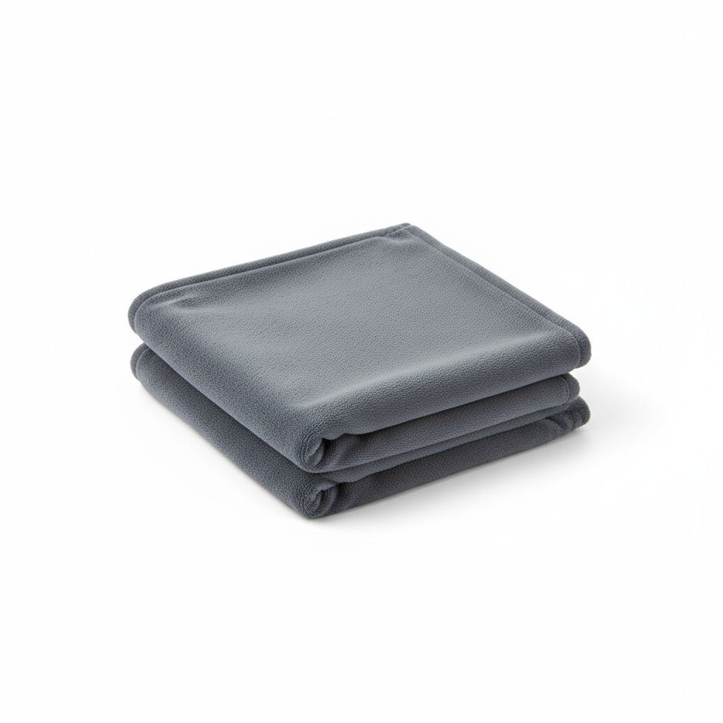 Variant 3 – Slate Grey soft fleece pet blanket, folded